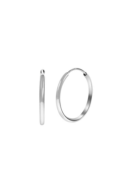 3 cm Çapında Halka Küpe-31133-W-3CM