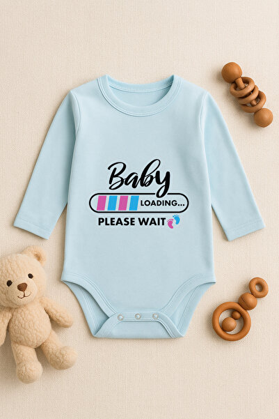 SVART WEAR بدلة أطفال لطيفة مطبوعة عليها نص مع أزرار كبس