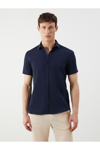 LC Waikiki Regular Fit Short Sleeve Dobby Men's Shirt