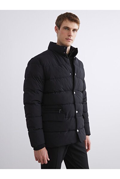 LC Waikiki SOUTHBLUE Palton puf pentru bărbați cu guler vertical croi standard