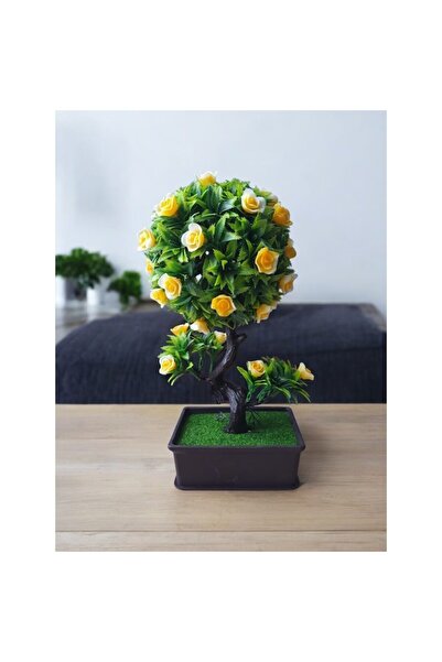 OEM Bonsai artificial cu flori galbene 28 cm