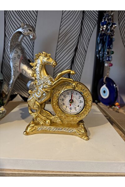 Atak Hediyelik Dekoratif at masa saati polyester