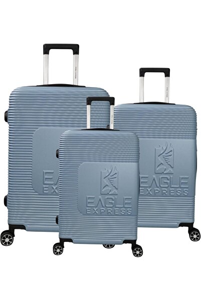 EAGLE EXPRESS HORIZONE ABS Hard Trolley 3-Piece Set (20,24,28 inch) - Ice Blue