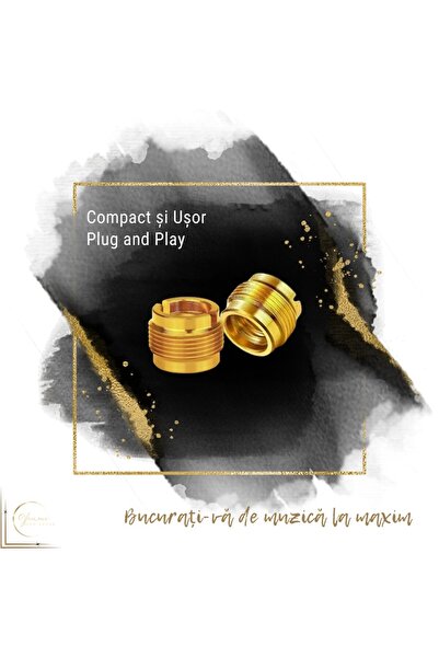 CR glamour AND STYLE CR|GAS Aluminum Microphone Adapter 3/8" (female) to 5/8" (male), Gold-Bronze