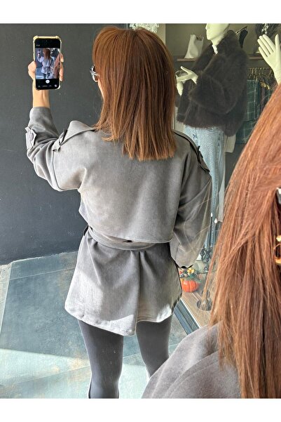 Butik Bizimlesin Table Siyah Trenchcoat