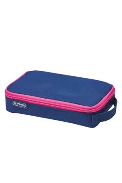 Herlitz Penar, 2 Go, 21 x 13 x 6 cm, albastru marin cu roz