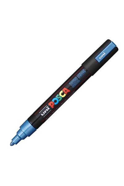 POSCA Marker cu vopsea PC-5M - Albastru metalizat