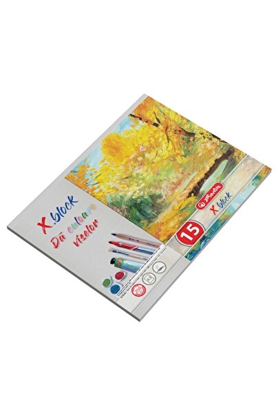 Herlitz Bloc de desen XBlock, 15 coli, A3, 250 g/m², copertă policromată