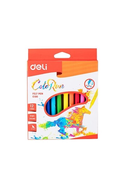 Deli ColoRun Washable Markers 12 Colors