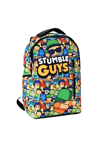Stumble Guys Backpack with Laptop Compartment, Adjustable Straps, Padded Back, 46x30x14 cm
