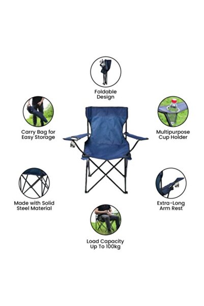 unbranded Lightweight Outdoor Patio Garden Folding Camping Chair - Beach/Fishing Seat