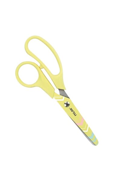 Milan Foarfece școlare, mâner din plastic, lame din oțel inoxidabil, 13,3 cm, galbene