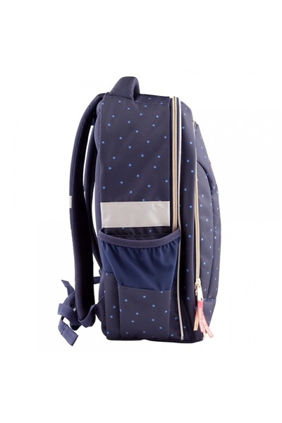 Top Model blue backpack with puppy and reversible sequins