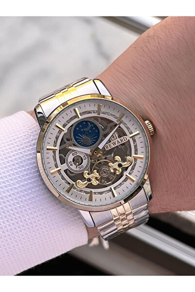 Reward Automatic Steel Band 5 Atm Water Resistant Men's Wristwatch Vs.Blkt.0608