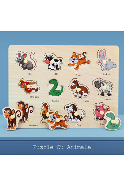OEM REMIUM PUZZLE din lemn incastru, Animale, Legume, Dinozauri, Pesti, Mijloace Transport