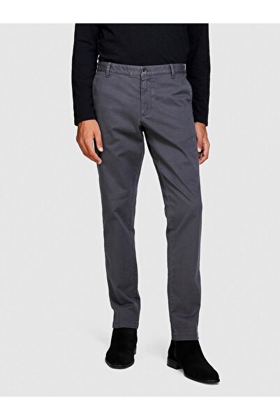Sisley Men's Slim Fit Vintage Effect Chino Trousers 323A4Dm6Sf02Y-Sis06W