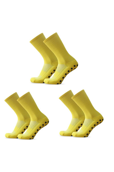 parypary 3-Pack Silicone Non-Slip Sole Towel Socks Pro Football Basketball Volleyball Tennis