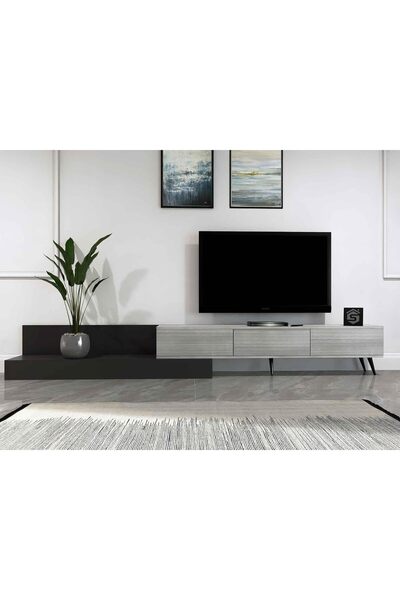 Stylish Home Coffee and TV Table Set in White and Grey - SH55