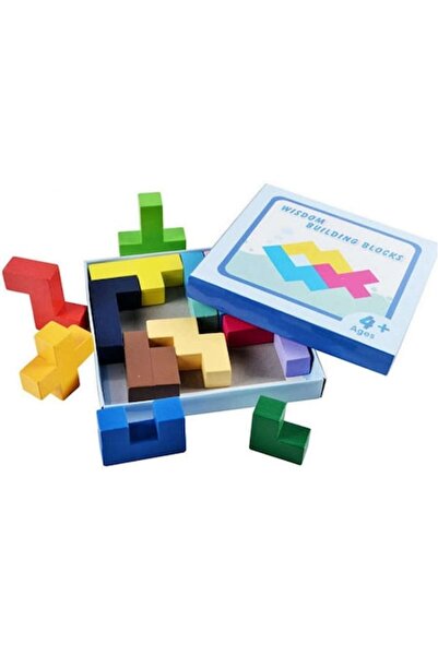 ALİBEİBEİ IQ logic wooden puzzle, colored, medium MC-028-4