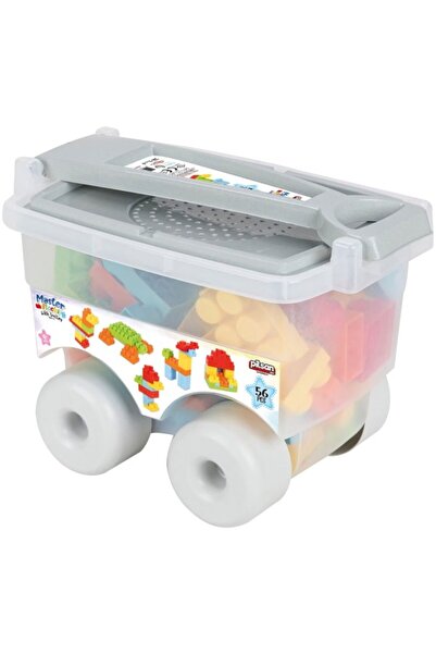 PİLSAN Master Blocks Construction Set in Trolley - 56 pieces