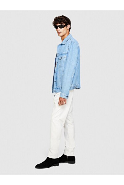 Sisley Men's Slim Fit Vintage Effect Chino Trousers 323A4Dm6Sf02Y-Sis14J