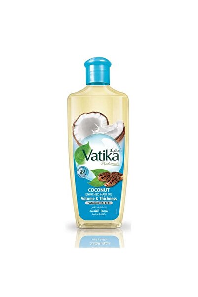Vatika Naturals Coconut Hair Oil 200ml — With Castor, Henna & Vitamins A, E, F