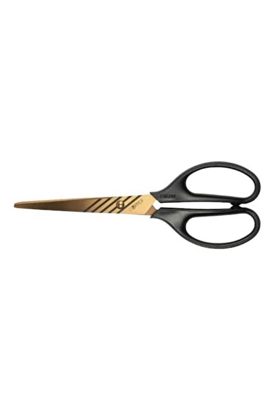 Milan Copper Office Scissors, Black, 17 cm