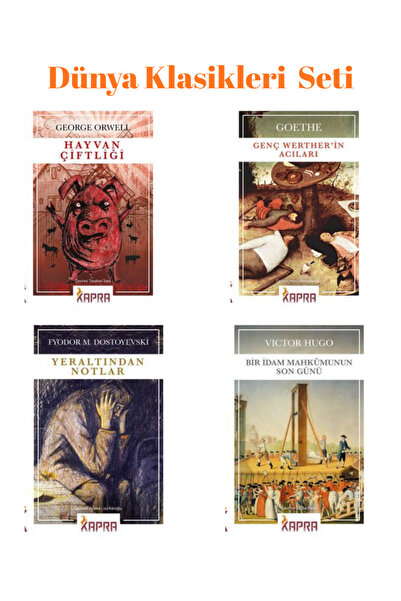 Dodili Kitap Yeraltından Notlar - Hayvan Çiftliği - Bir İdam Mahkumunun Son Günü - Genç Werther'in Acıları