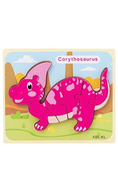 ALİBEİBEİ Wooden puzzle Corythosaurus dinosaur 7 large pieces