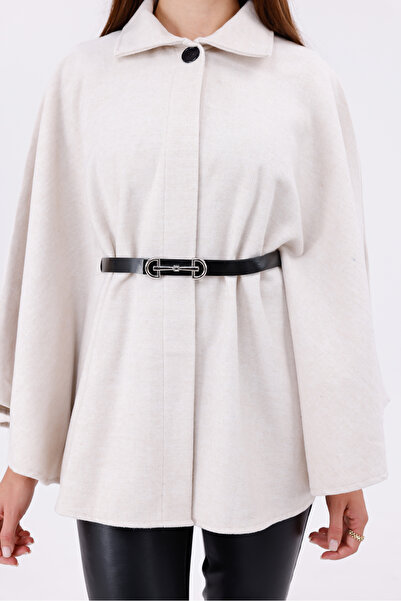 Firststops Women's Stone Tok Plush Poncho – Warm Clothing with Waist Detail