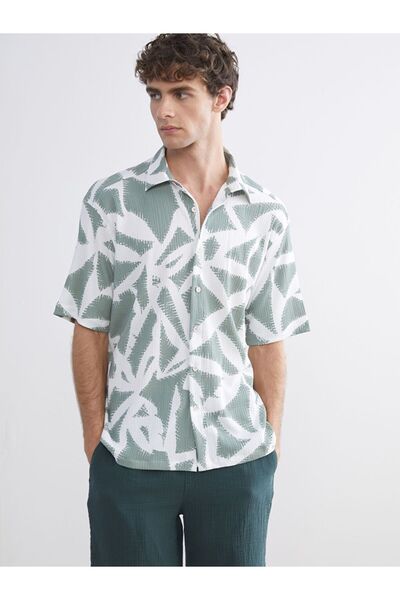 LC Waikiki LCW Vision Regular Fit Short Sleeve Patterned Men's Shirt