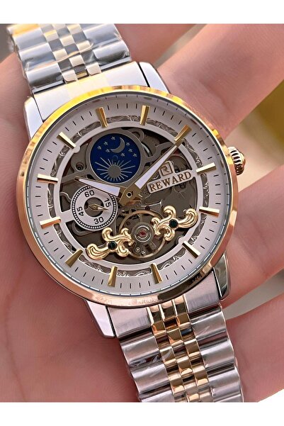Reward Automatic Steel Band 5 Atm Water Resistant Men's Wristwatch Vs.Blkt.0608