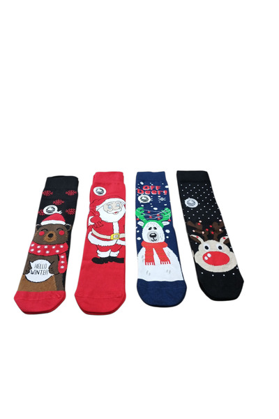 Crazy Socks New Year's 4-Pack Unisex Perfumed Stitch-Free Cotton
