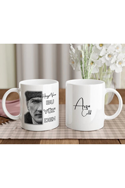 Atatuğ Hediyelik Kişiye Özel Atatürk Temalı Kupa Bardak | Hürriyet Varsa Bu Y...