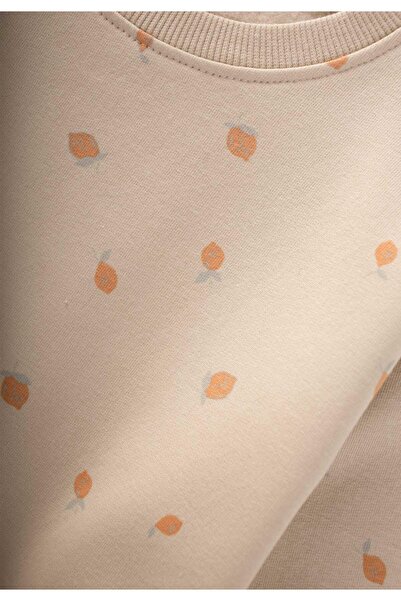 Cigit Sweatshirt Takım 1-8 Yaş Bej