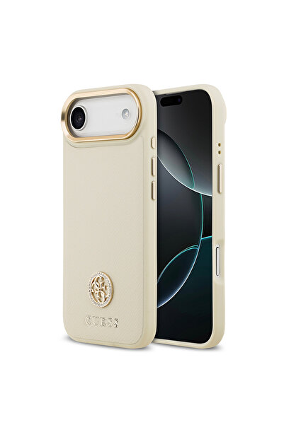 Guess iPhone 17 Air Uyumlu Kılıf Orjinal Lisanslı M-safeli Grained Yazı ve Ta...