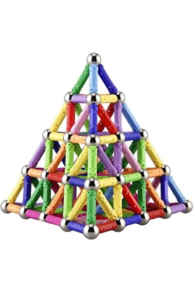 ALİBEİBEİ Set de construcții magnetice Magnastix - 228 de piese, multicolor (...