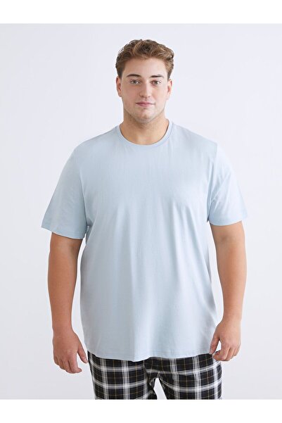 LC Waikiki Ανδρικό μπλουζάκι LCWAIKIKI Classic Plus Size Basic από βαμβακερό χτενισμένο βαμβάκι