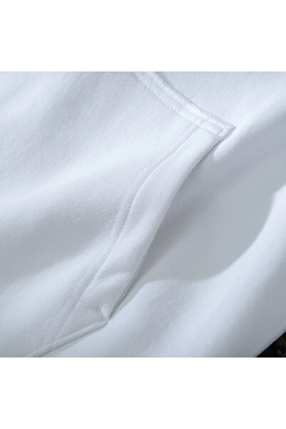 Anetos Silver Icon Back Printed White Hooded Sweatshirt