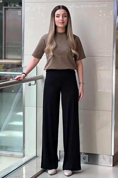 Ceremony Παντελόνι από μπαμπού με ελαστικό ίσιο χρώμα στη μέση