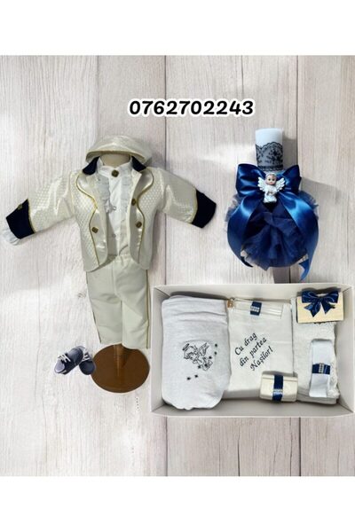 Botez Set baietel Carol – alb