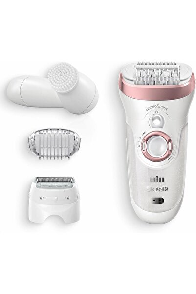 Braun Silk-épil 9 Women's Epilator, 9-855, White/Rose Gold