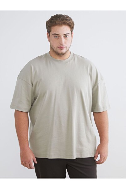 LC Waikiki Plus Size Crew Neck Men's T-Shirt