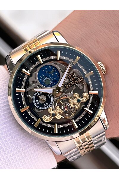 Reward Automatic Steel Band 5 Atm Water Resistant Men's Wristwatch Vs.Blkt.0611
