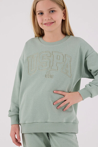 U.S. Polo Assn. 4-15 Years Old Licensed Us Polo Assn Girl's Suit-Water Green