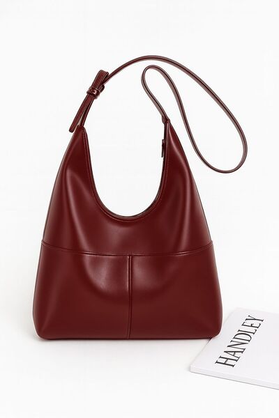 Handley Πολυτελής γυαλιστερή δερμάτινη τσάντα ώμου – Νέα σεζόν