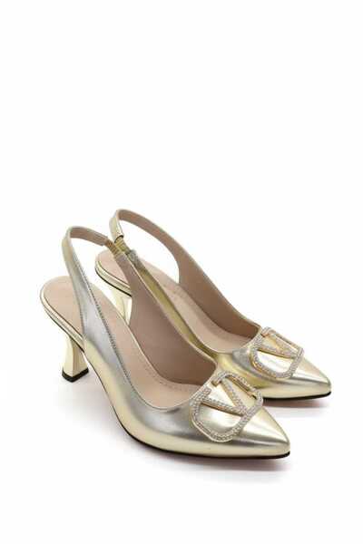 Caramela shoes Luxury heels with a 7cm high brooch