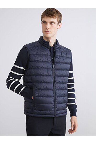 LC Waikiki Southblue Standard Mold Stand Collar Men's Inflatable Vest