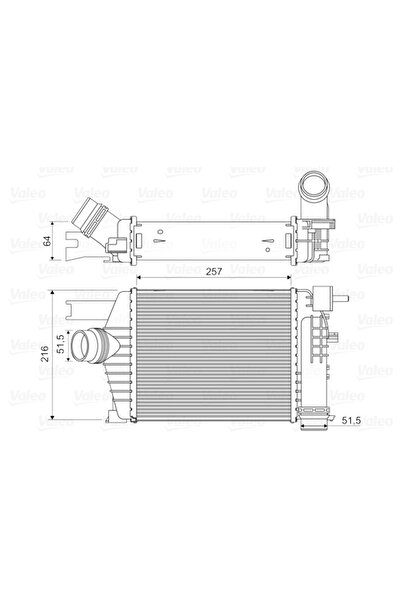 VALEO Intercooler Compresor Dacia Duster Renault Captur 1/Clio 4