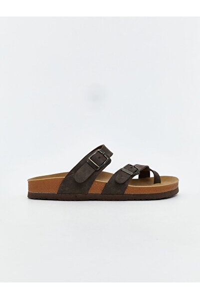 LC Waikiki Lcw Steps Leather Look Double Banded Women's Slippers